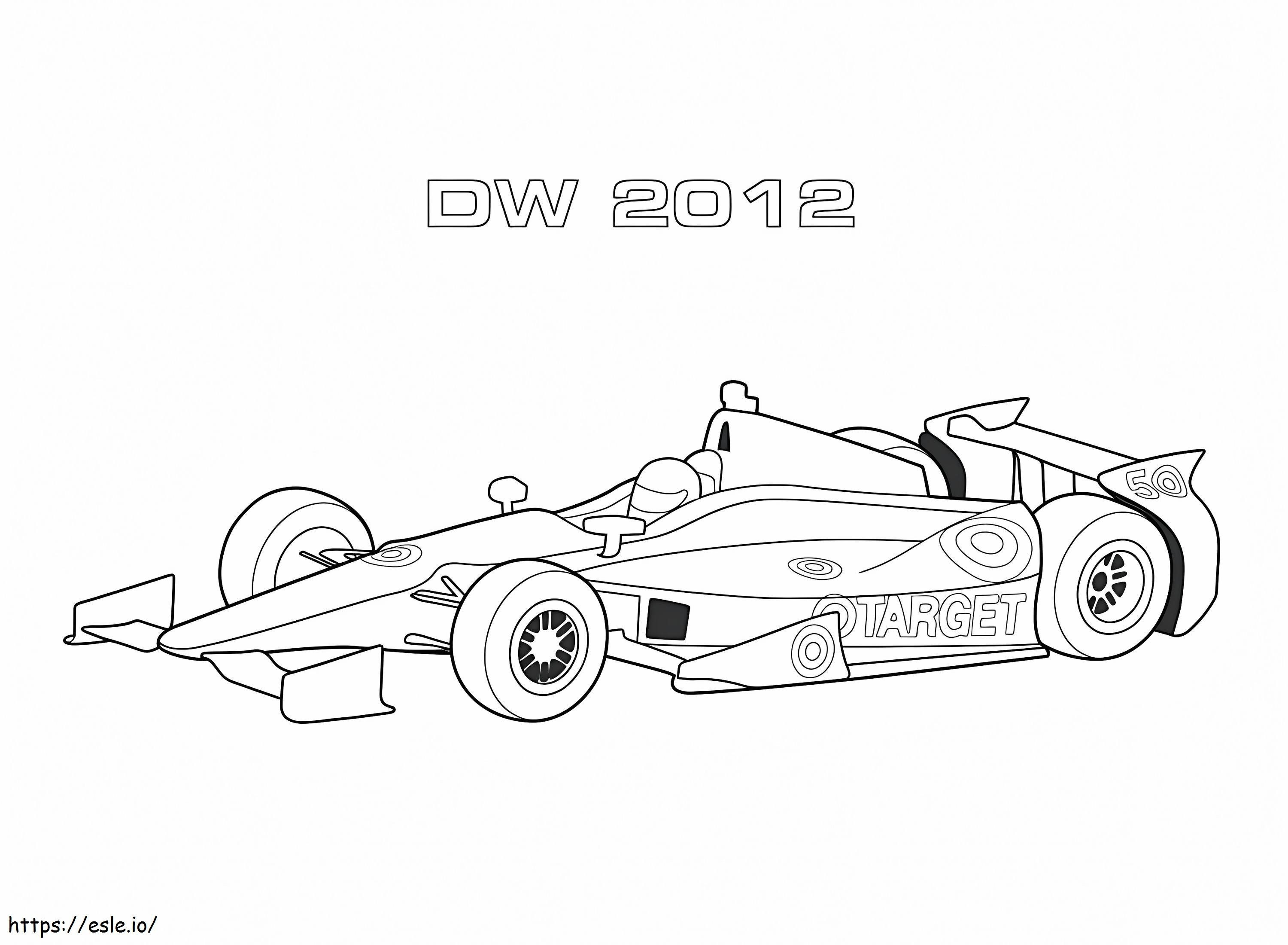 Coche de carreras Dw 2012 para colorear