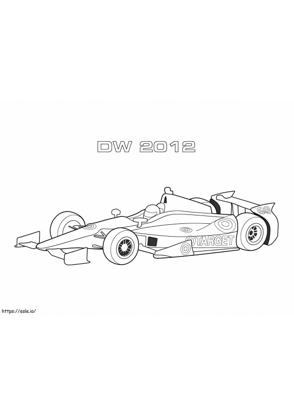 Coloriage Voiture de course DW 2012 à imprimer dessin