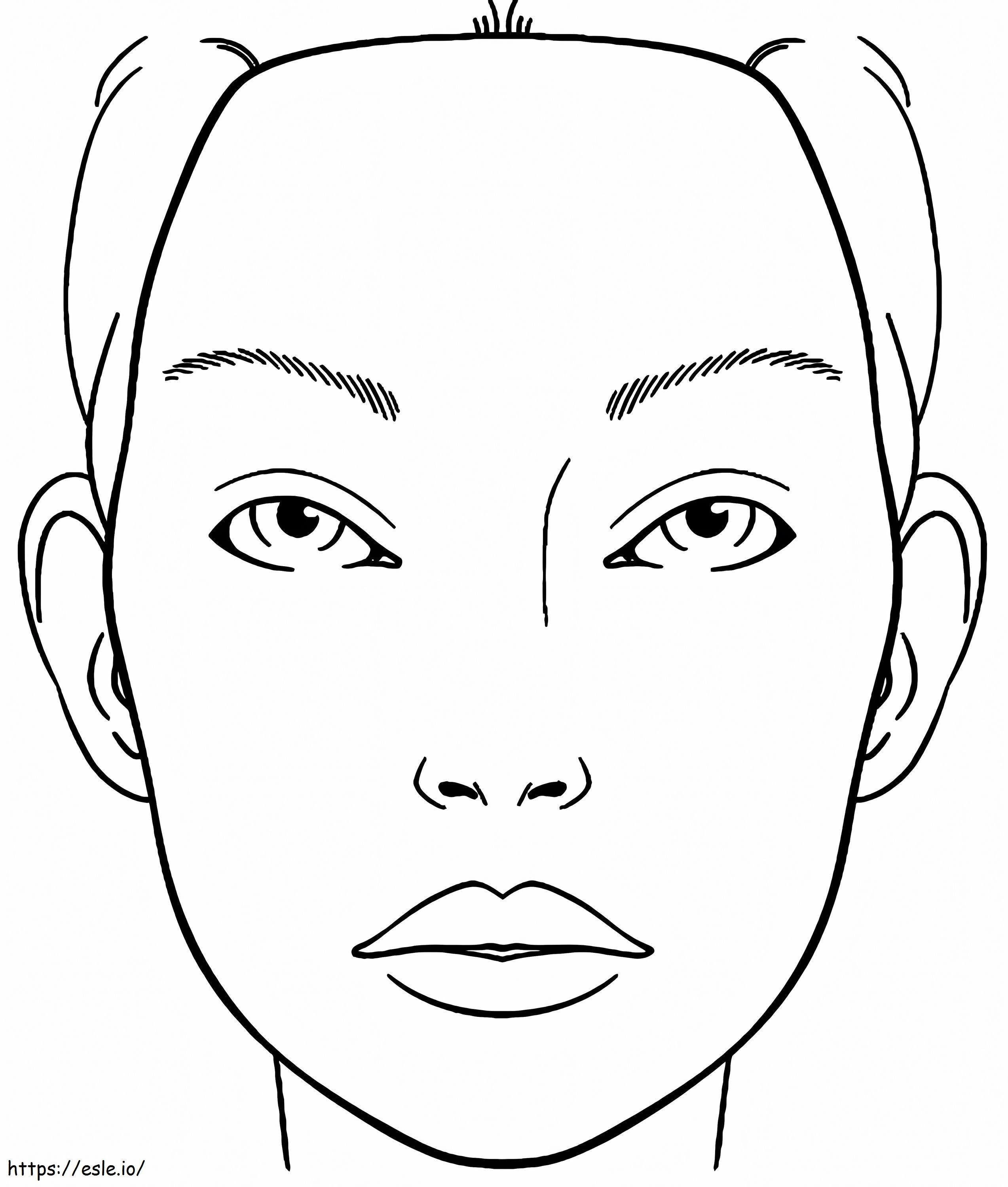 Makeup Face coloring page
