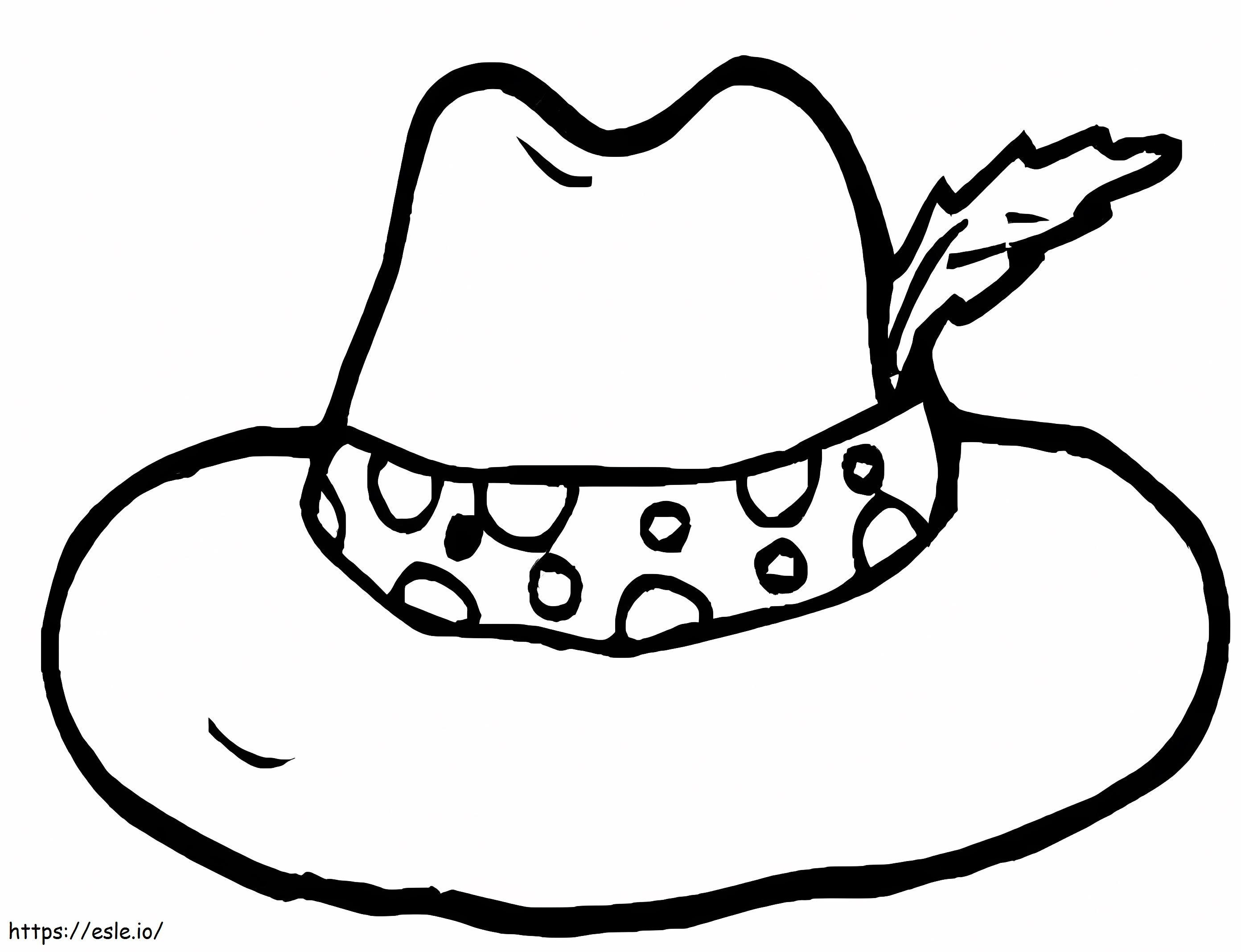 Coloriage Chapeau de cowboy à imprimer dessin