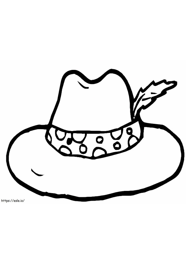 Cowboy hattu värityskuva