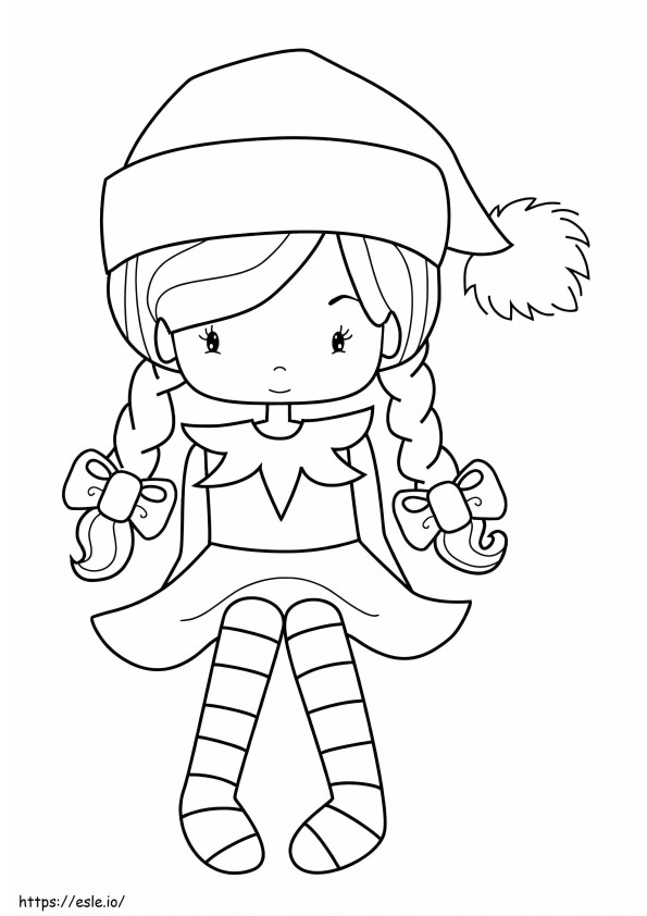 Elf Girl coloring page