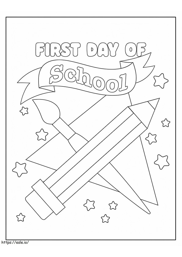 First Day Of School coloring page