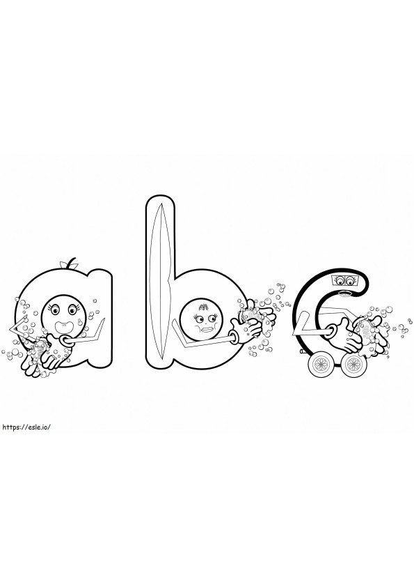Desen animat ABC de colorat