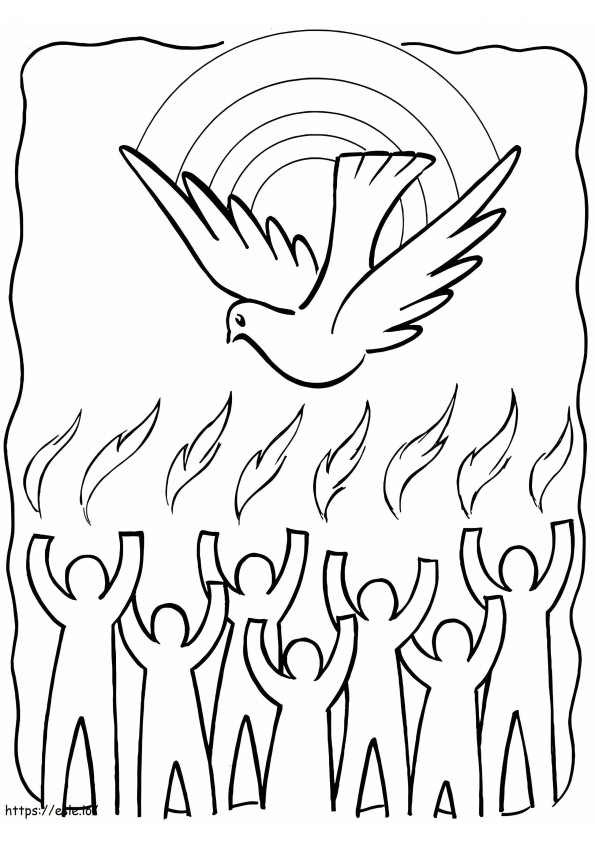 Coloriage Pentecôte 8 à imprimer dessin