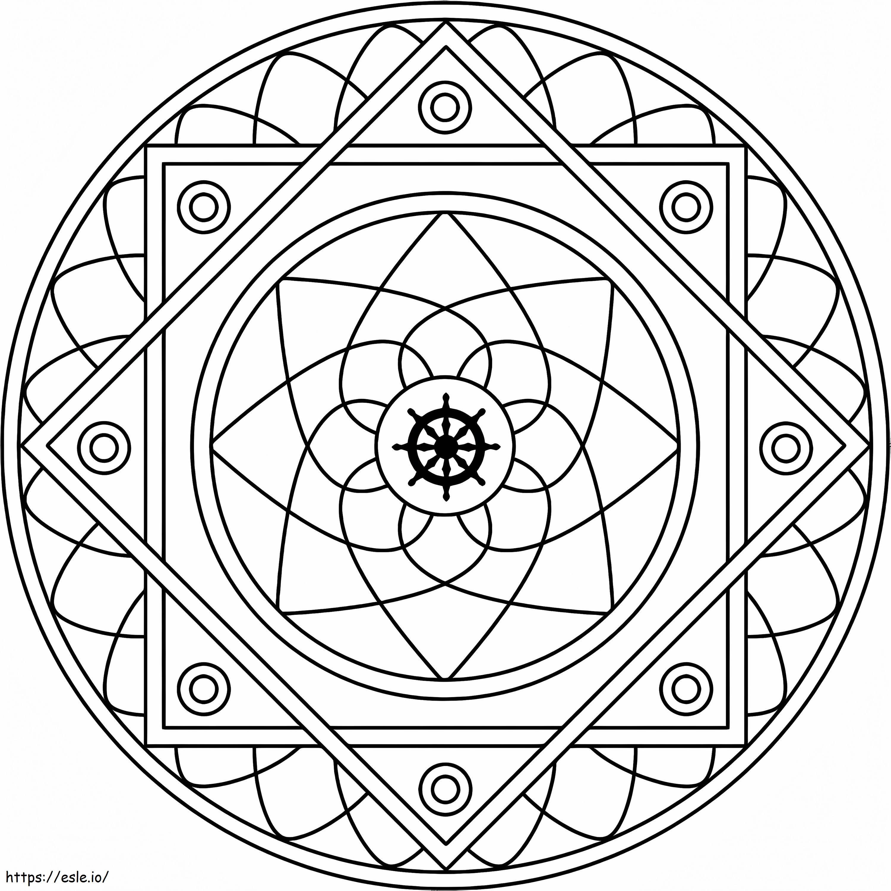 Gambar Mewarnai Samsara Mandala Gratis untuk Dicetak