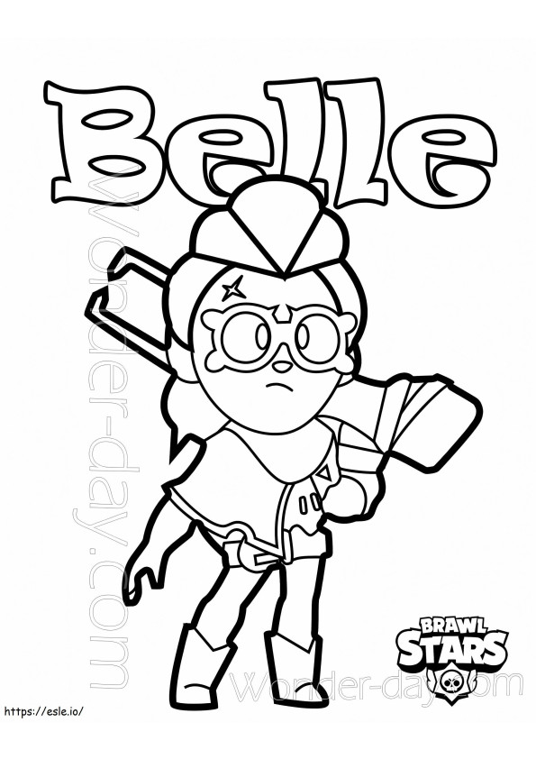 Character Belle coloring page
