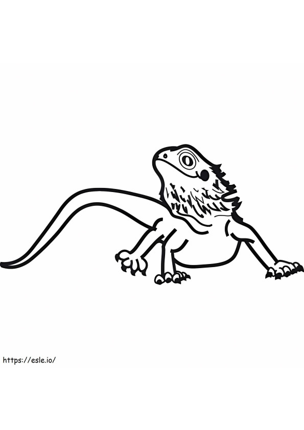Little Bearded Dragon coloring page