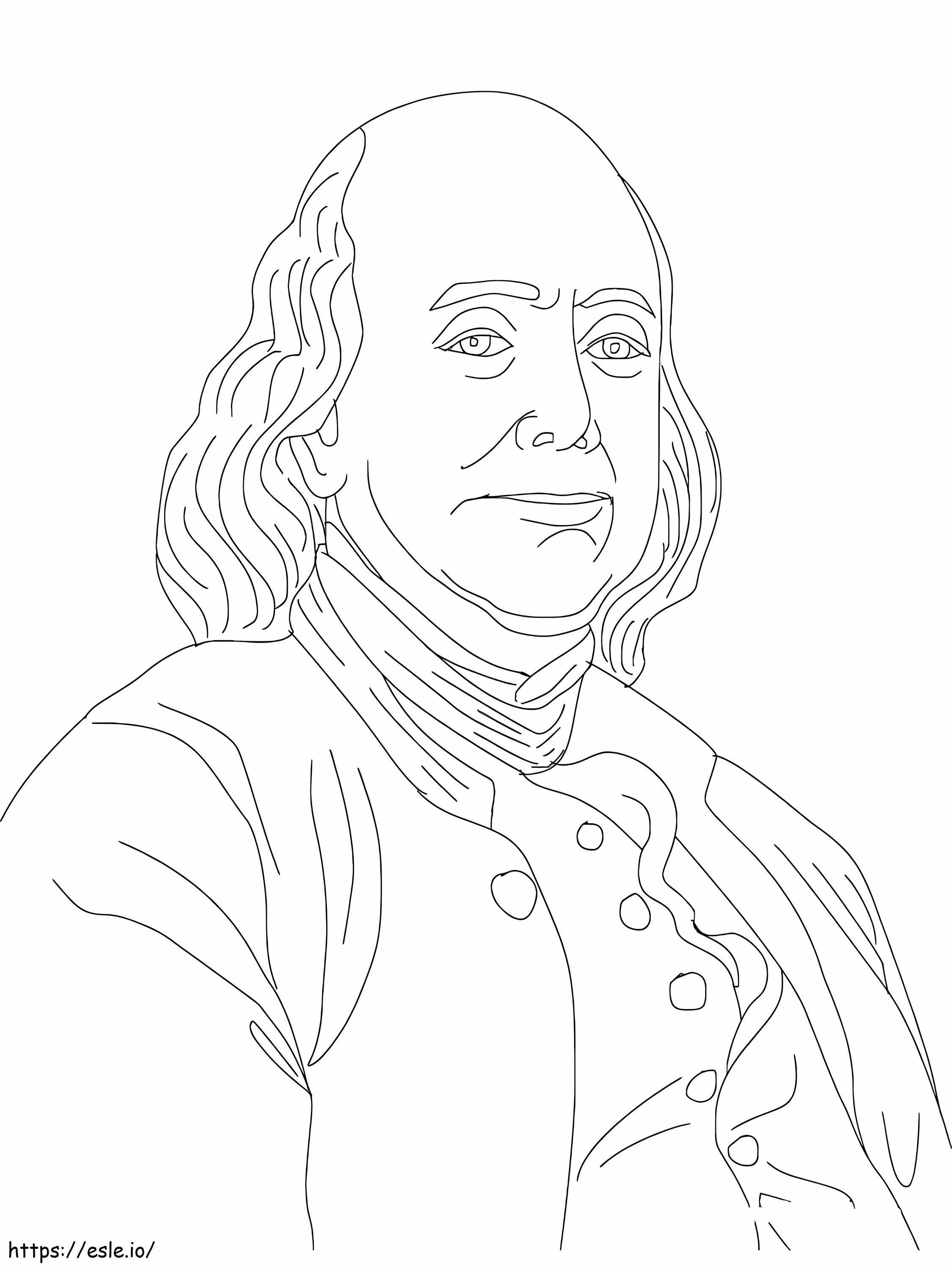 Imprimir Benjamin Franklin para colorir
