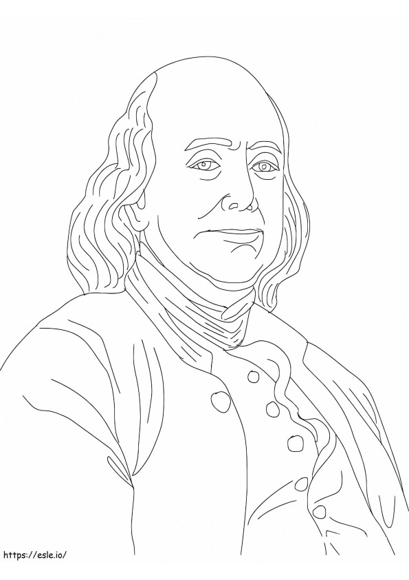 Stampa Benjamin Franklin da colorare