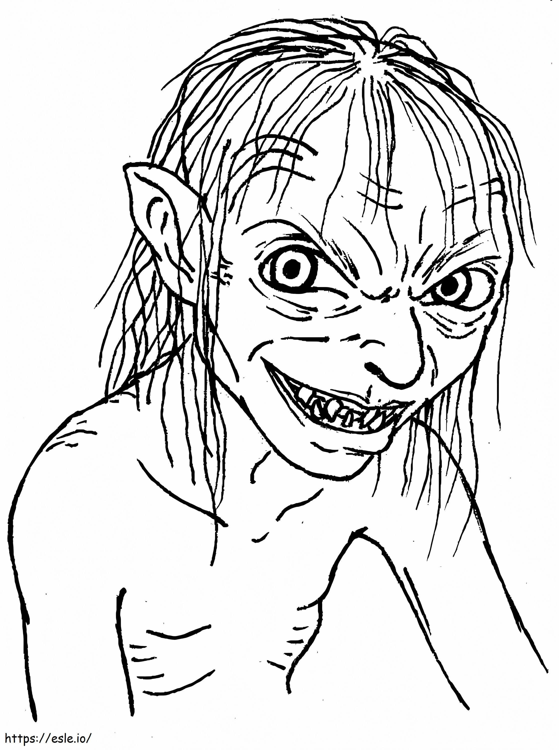 Gollum coloring page