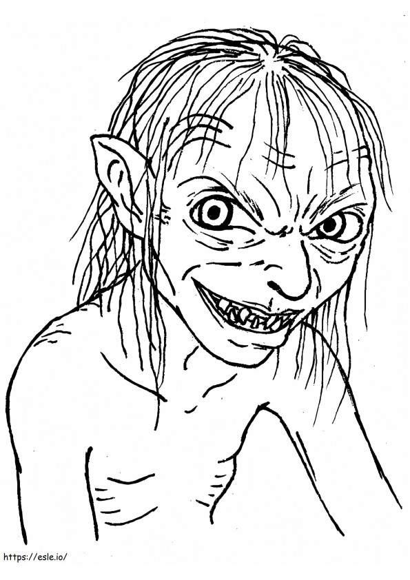 Gollum coloring page