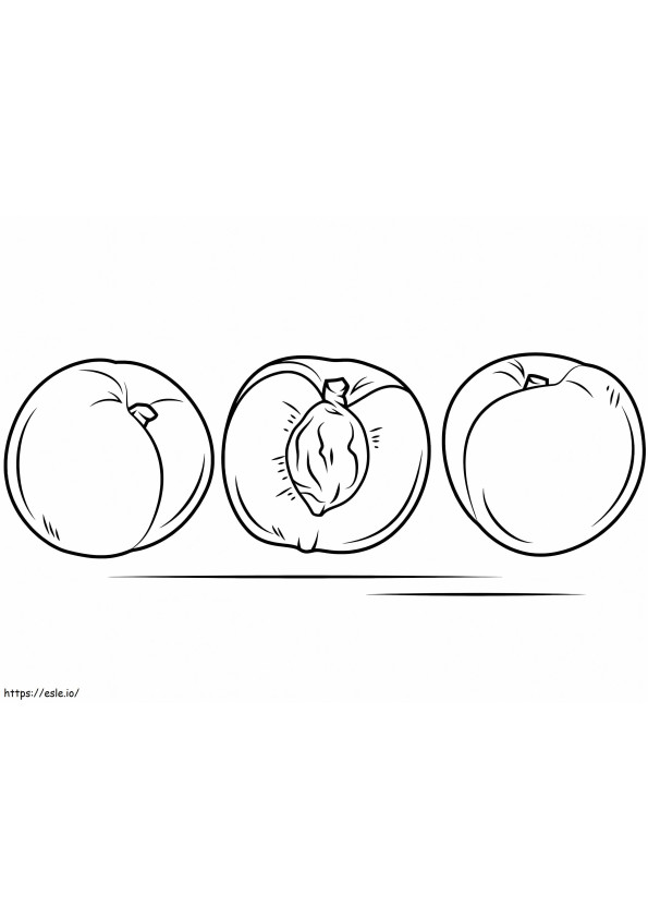 Pfirsichfrucht ausmalbilder