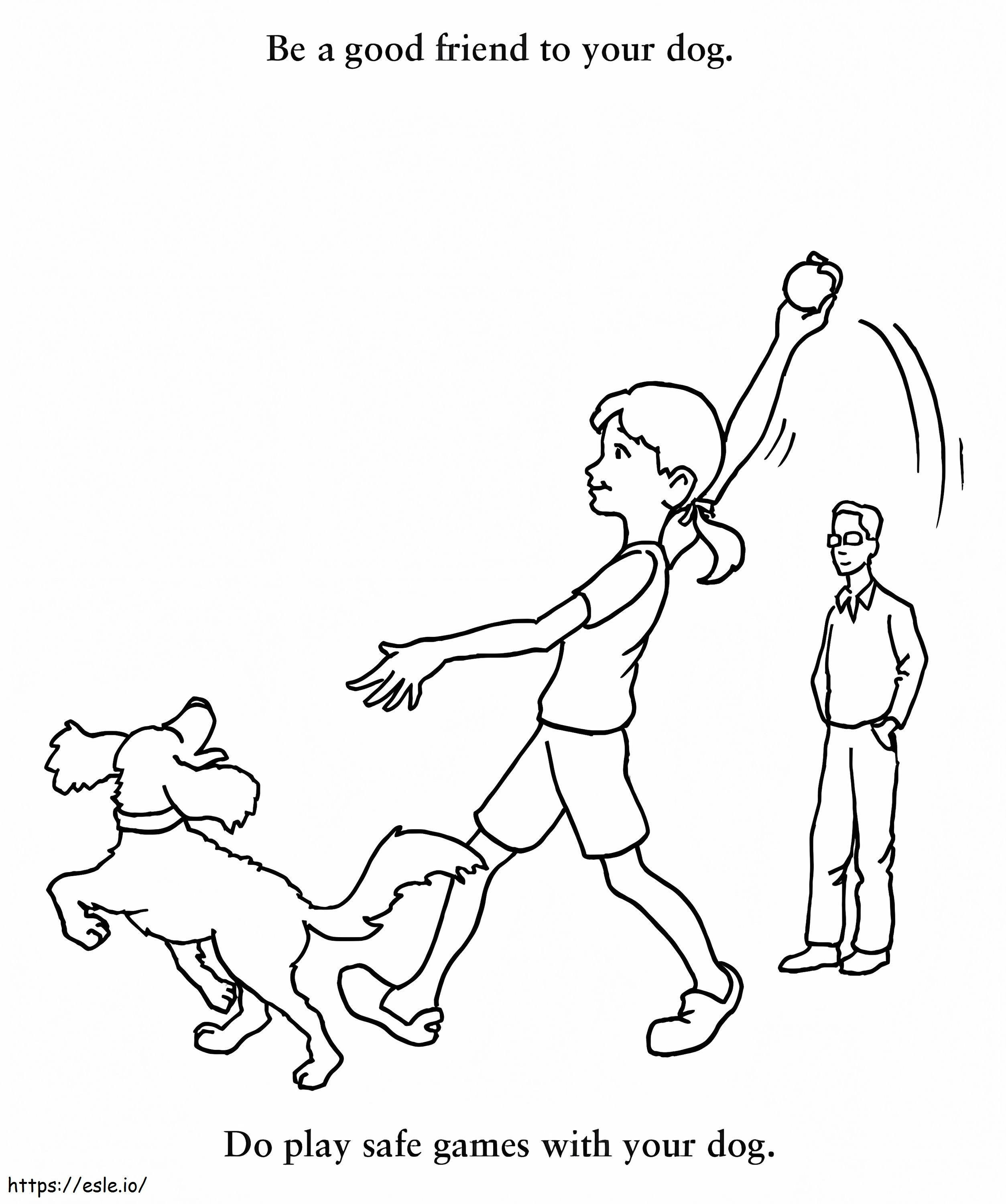 Dog Safety 8 coloring page