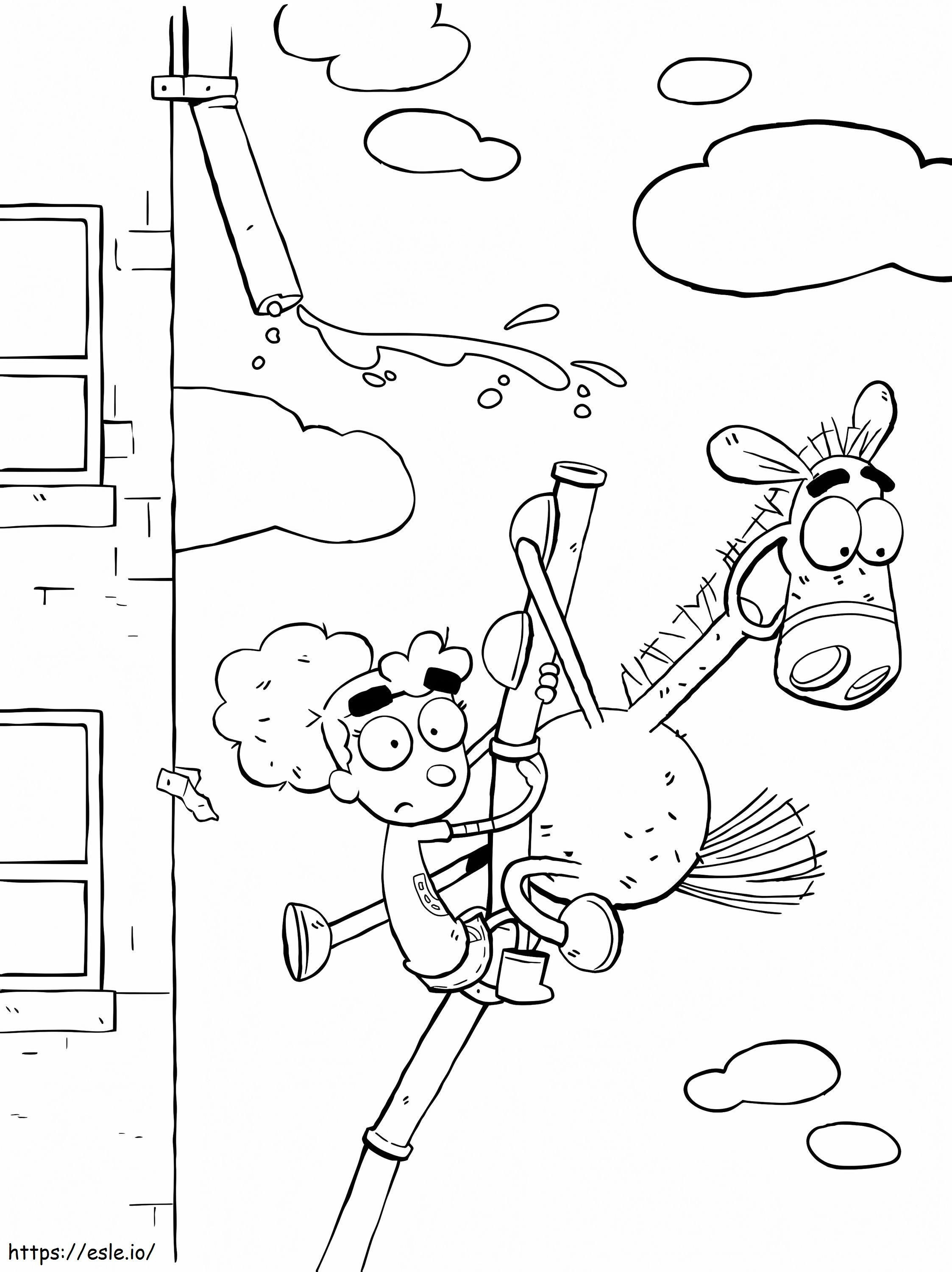 Pony And Annie Falling coloring page