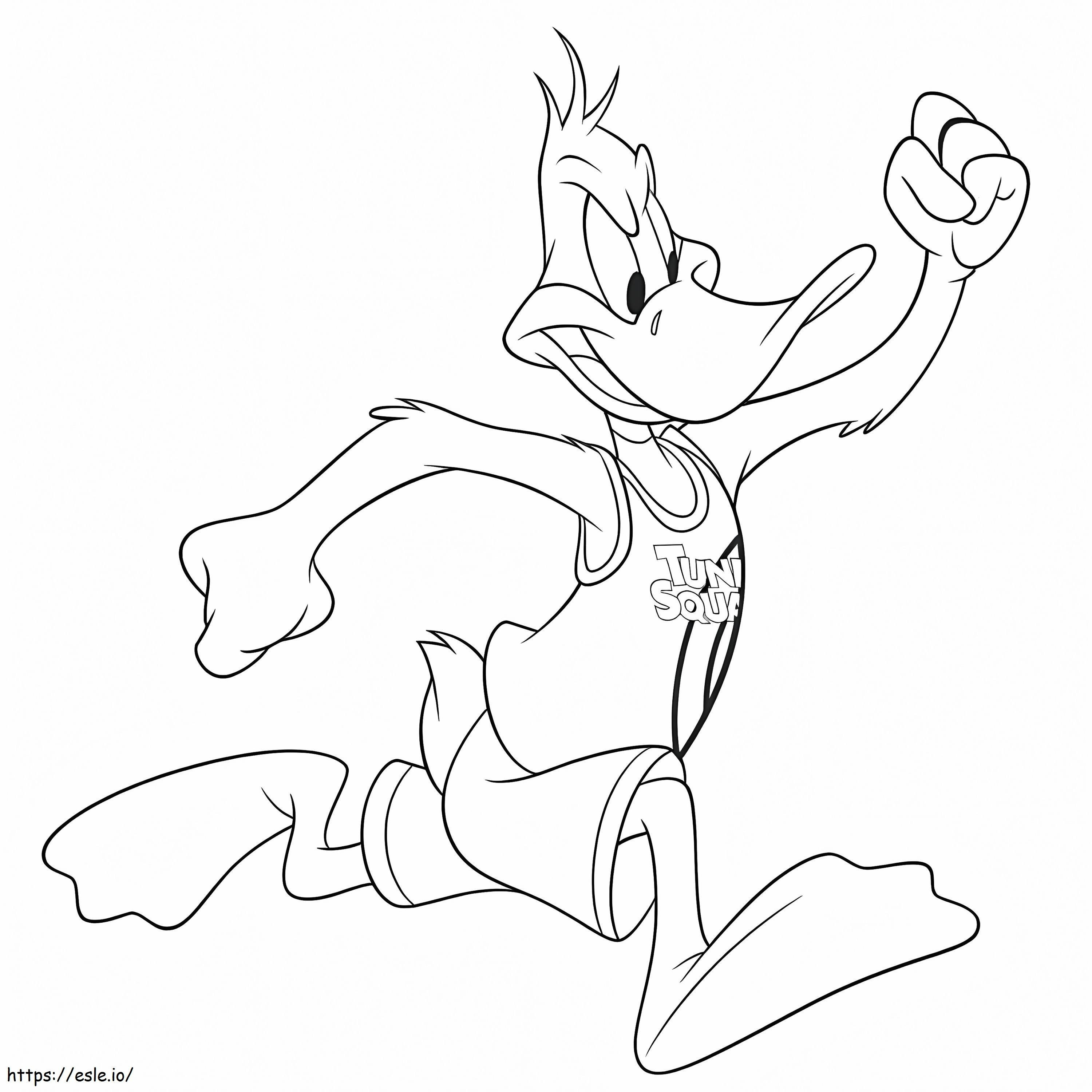 Daffy Duck che corre da colorare