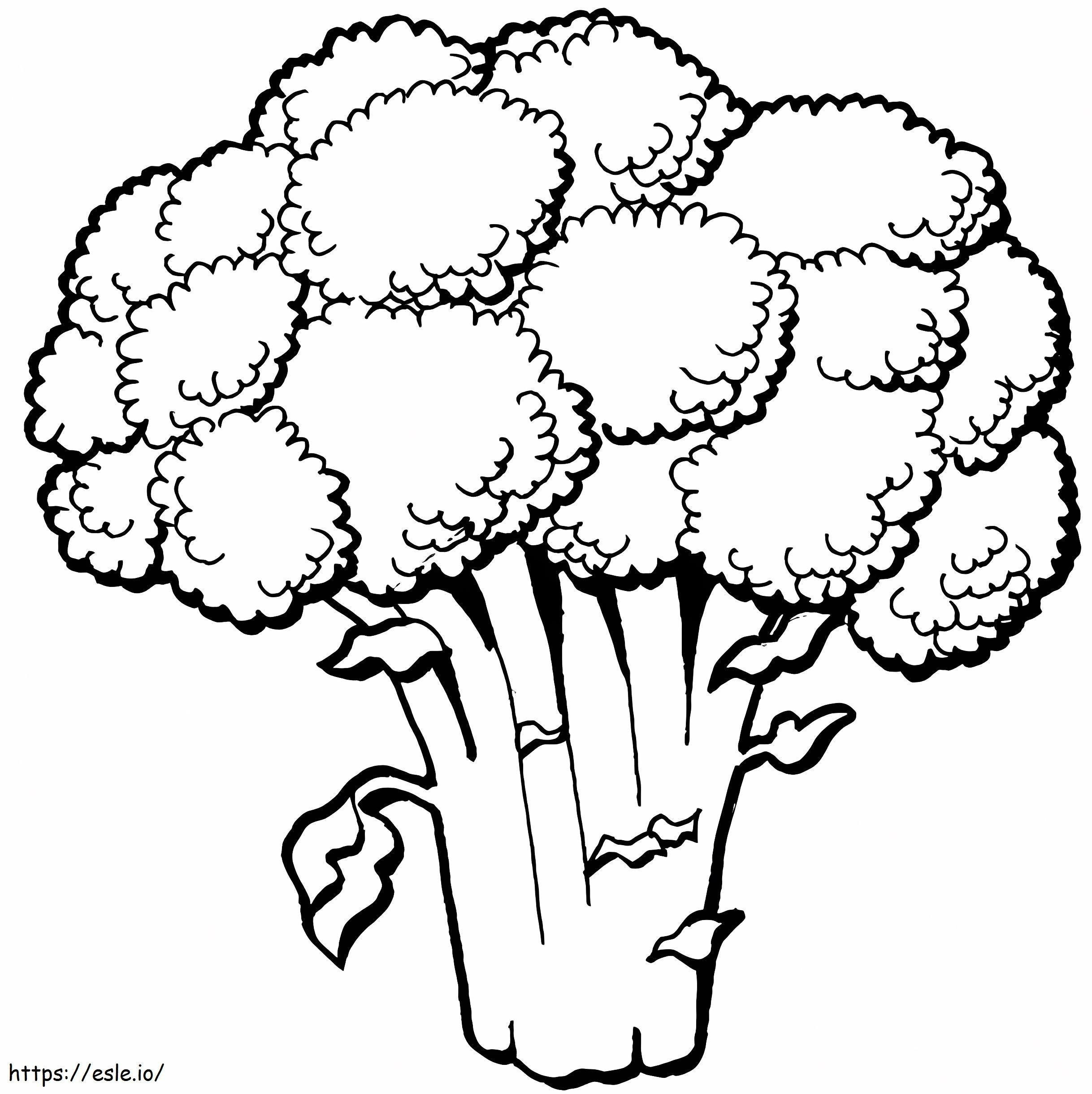 A Broccoli coloring page