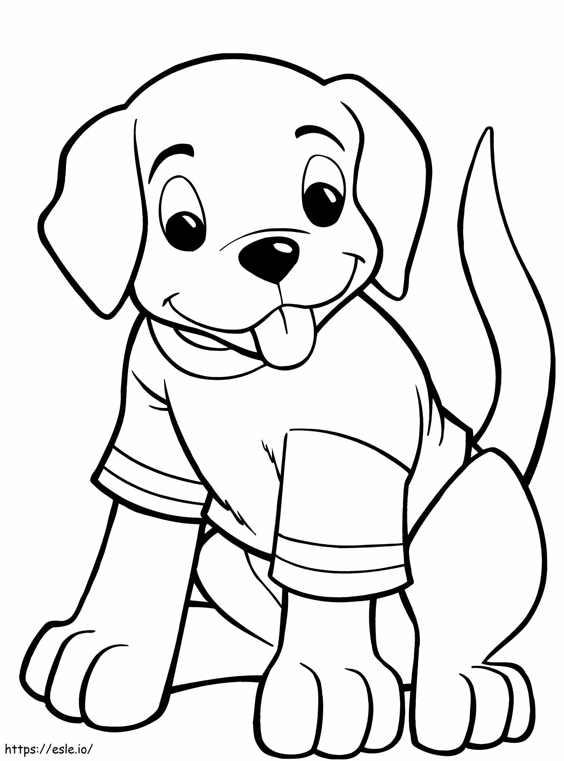 _Berguna Lucu Kartun Anak Anjing Cetak Unik Gambar Ke Seluruh Lembar Anak Anjing 759X1024 Gambar Mewarnai