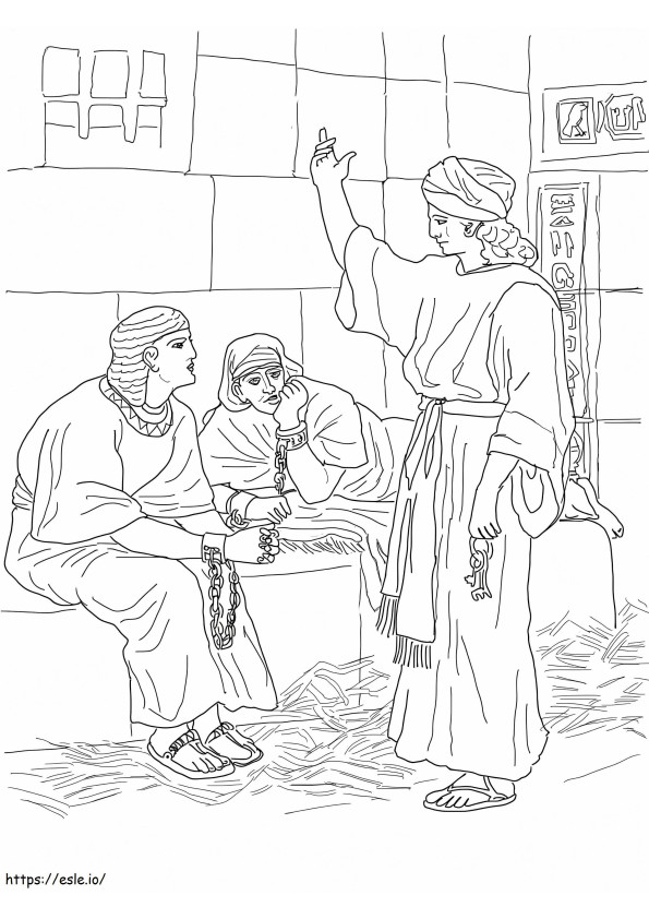 Joseph im Gefängnis 1 ausmalbilder