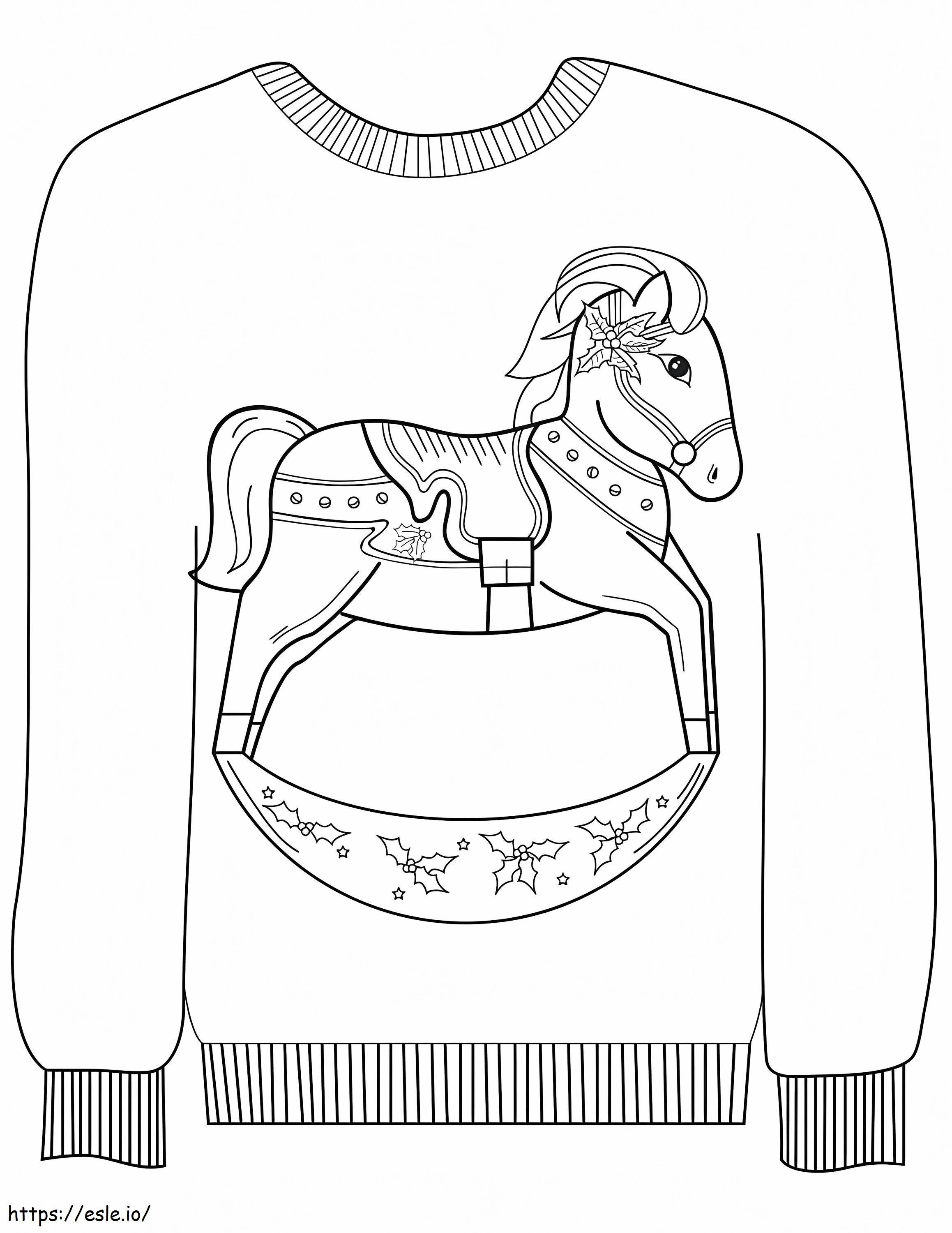 Sweater Natal Untuk Anak-Anak Gambar Mewarnai