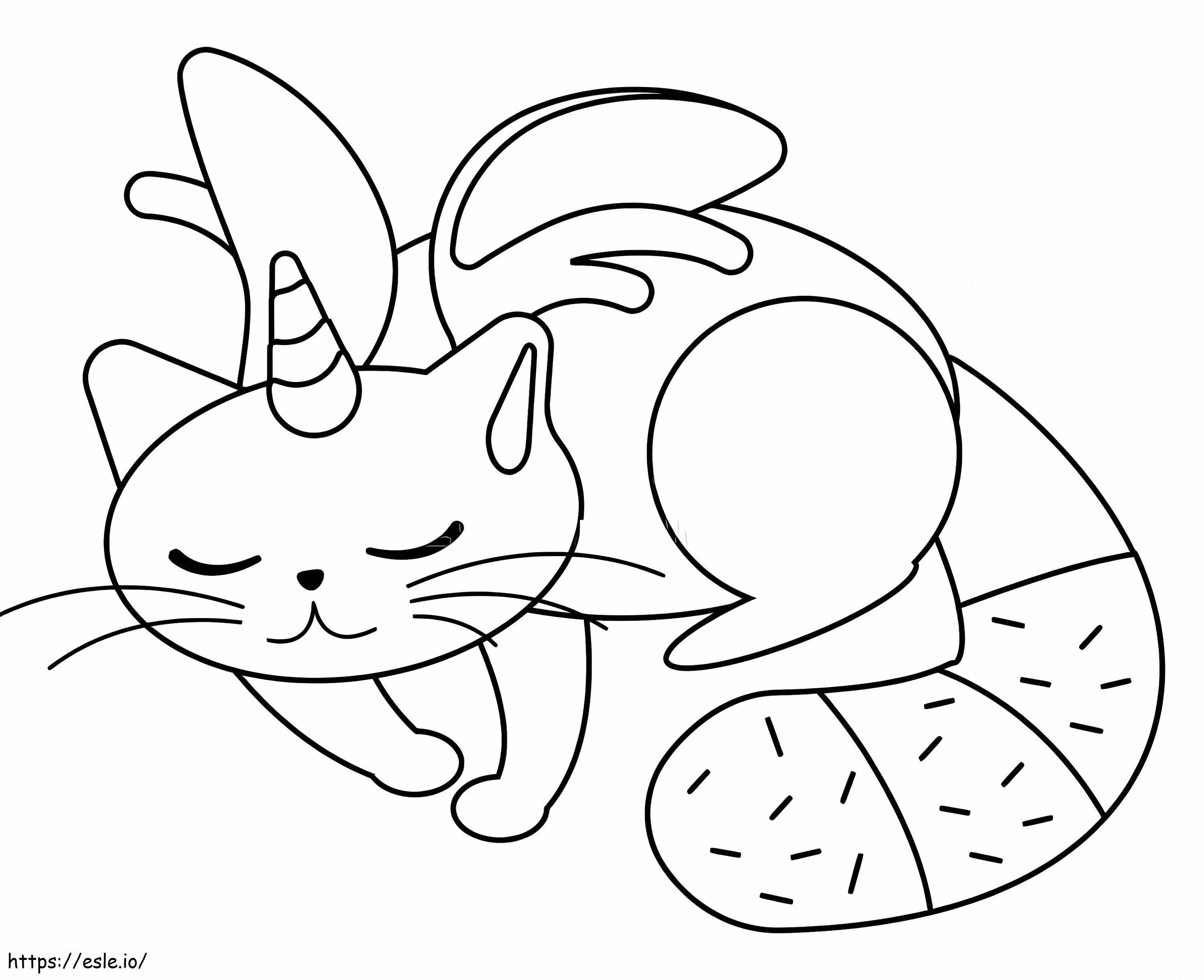 Unicorn Cat For Kid coloring page