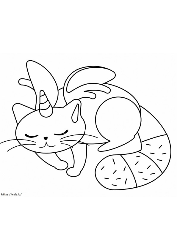 Coloriage Chat Licorne Pour Enfant à imprimer dessin