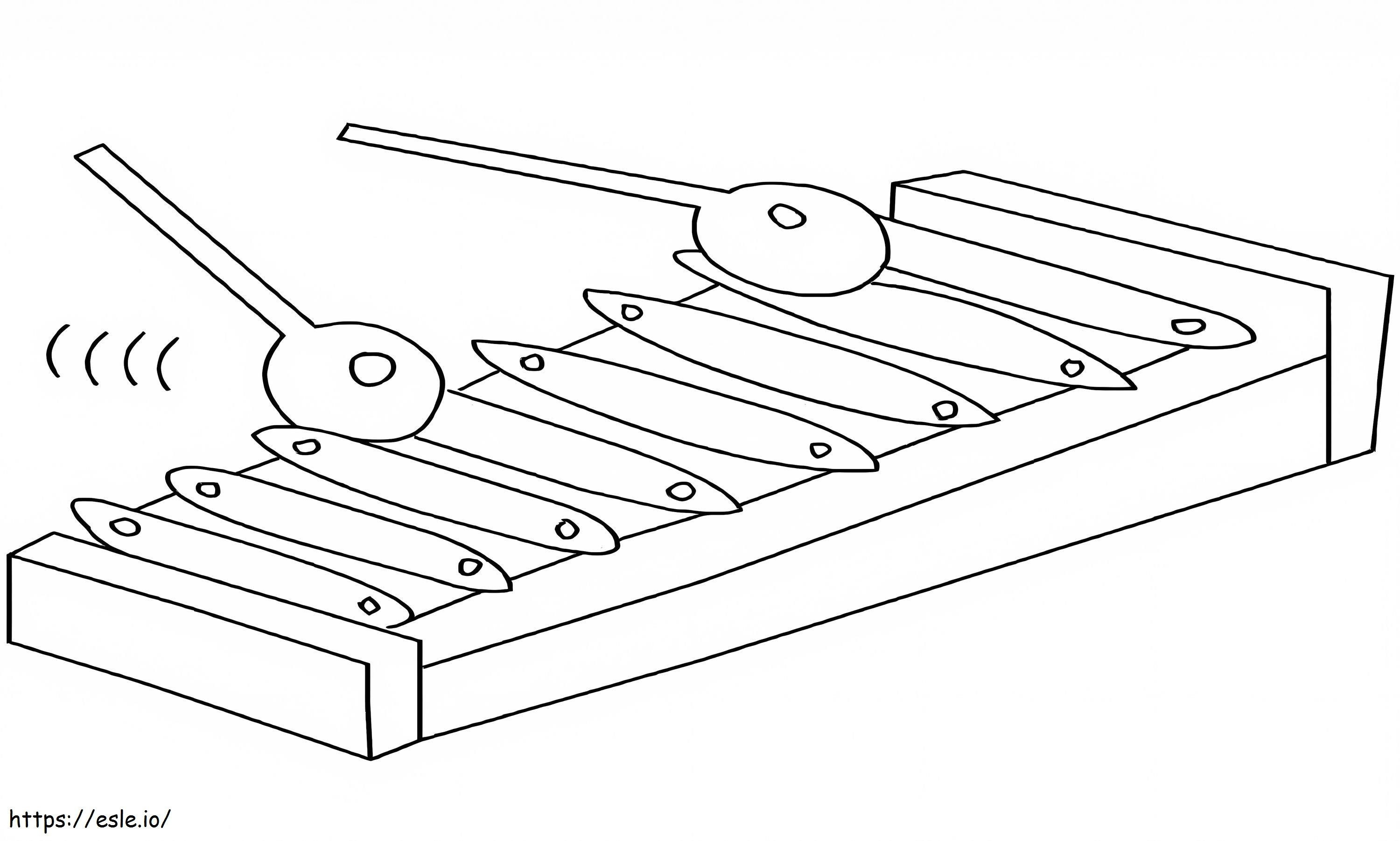 Simple Xylophone 4 coloring page