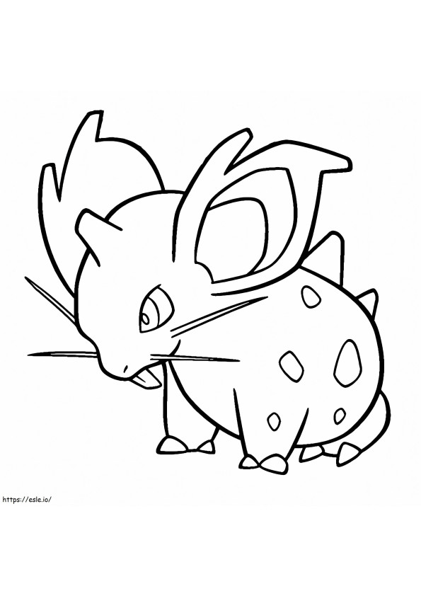 Coloriage Pokémon Nidoran à imprimer dessin