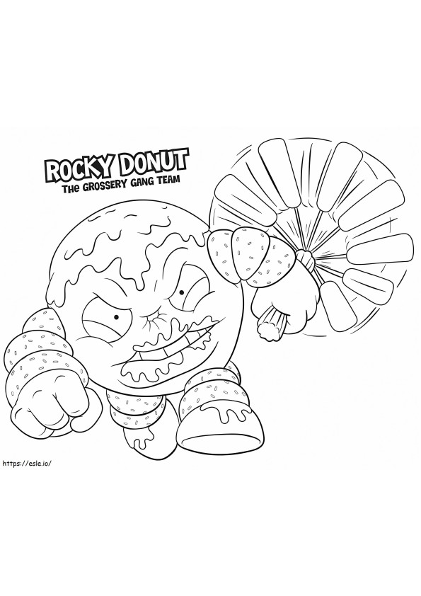Rocky Donut Grossery Pandilla para colorear