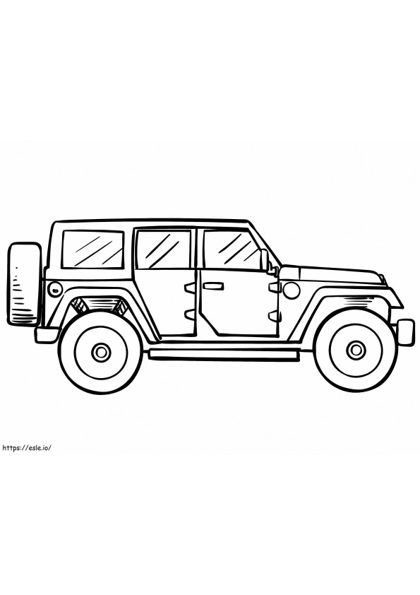 Coloriage Jeep 1 à imprimer dessin