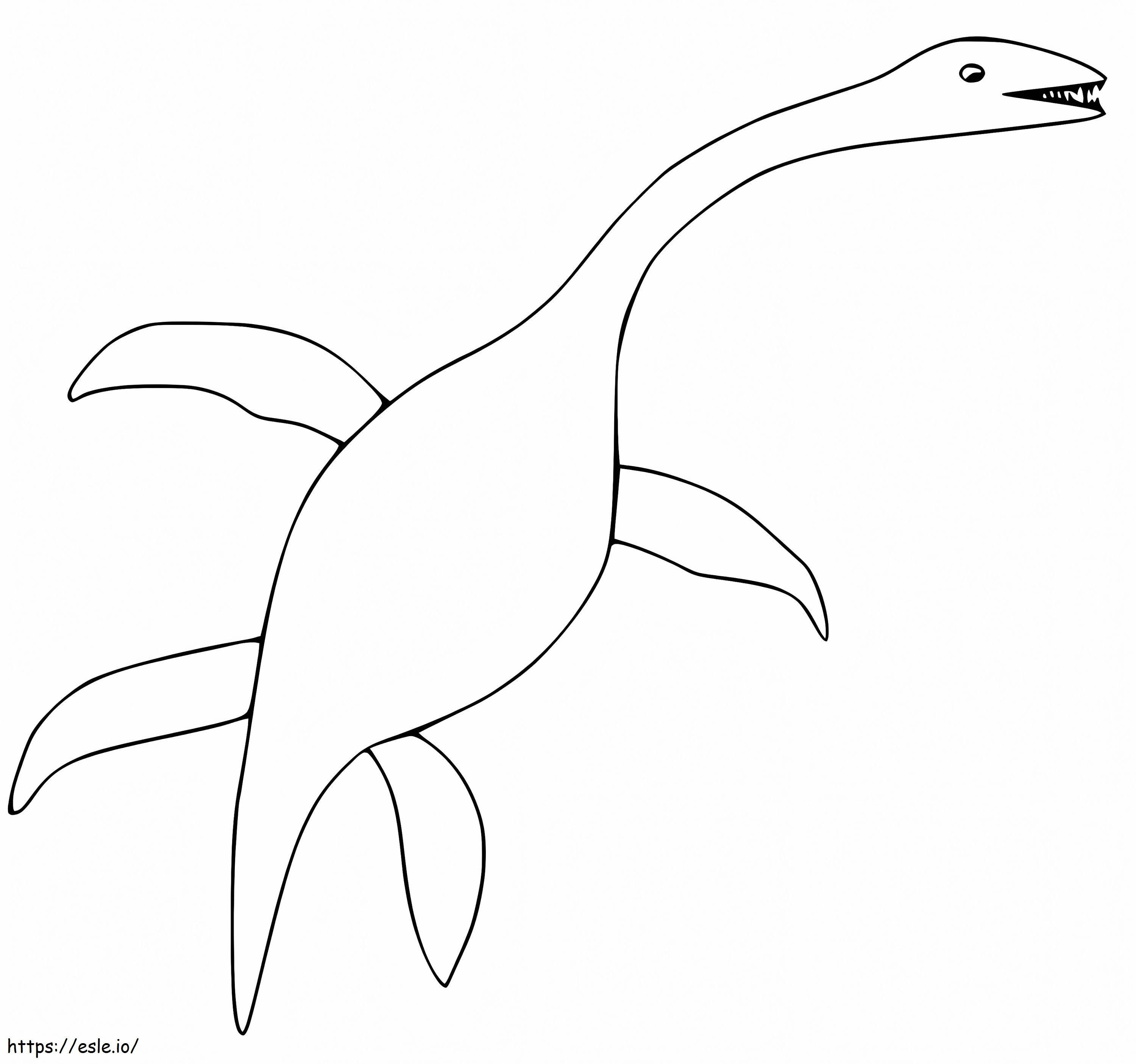 Plesiosaurio libre para colorear