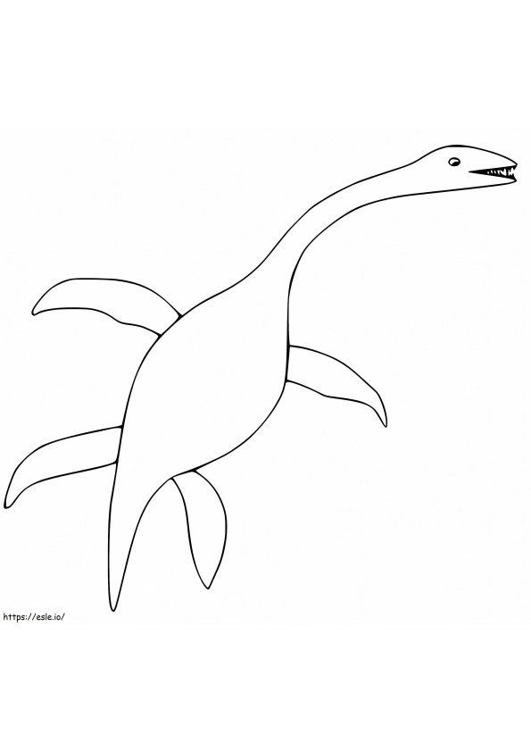 Plesiosaurio libre para colorear