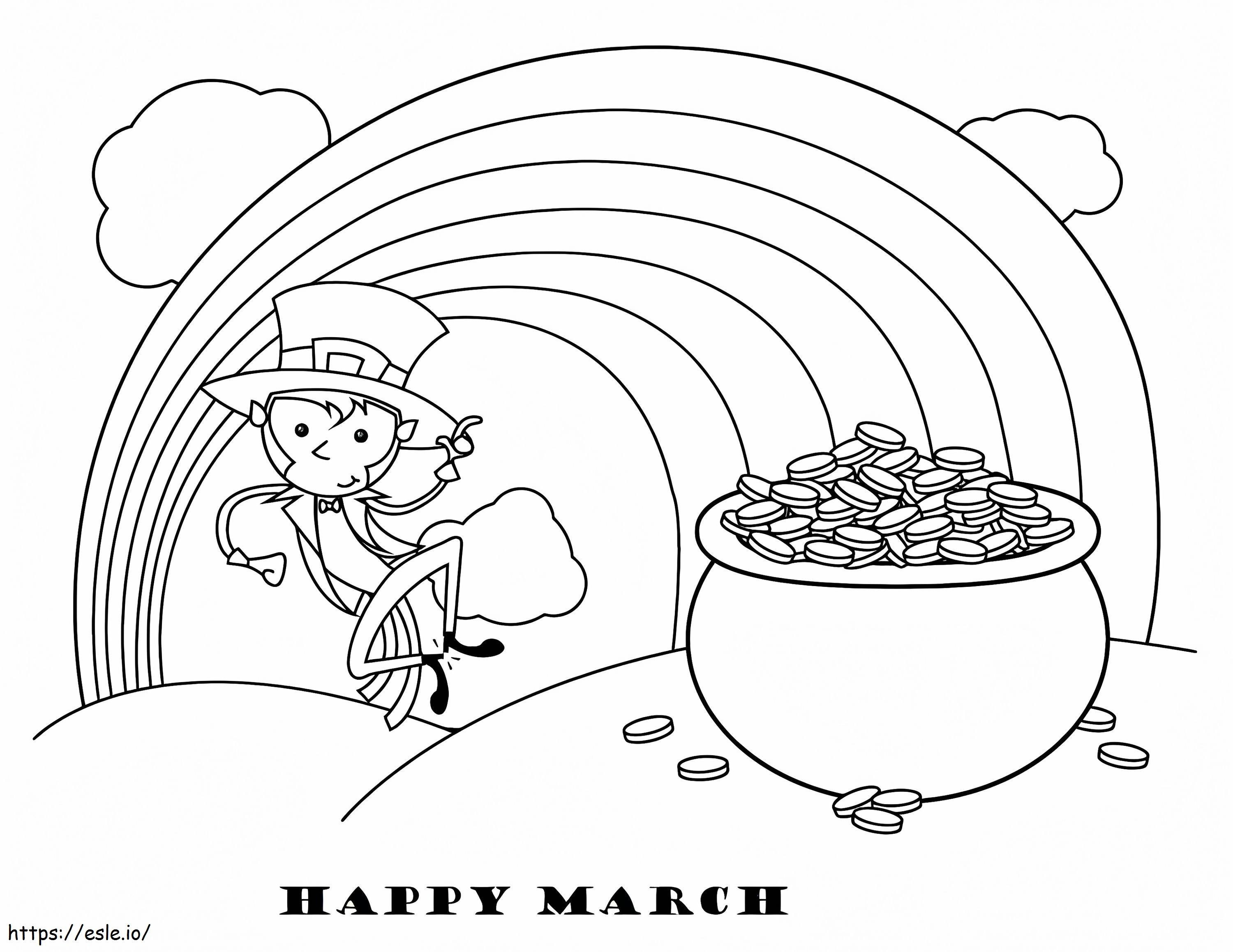 Happy March Coloring Page 3 coloring page