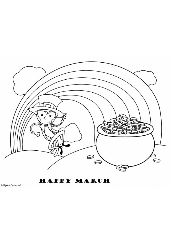 Coloriage Joyeux mois de mars à colorier 3 à imprimer dessin