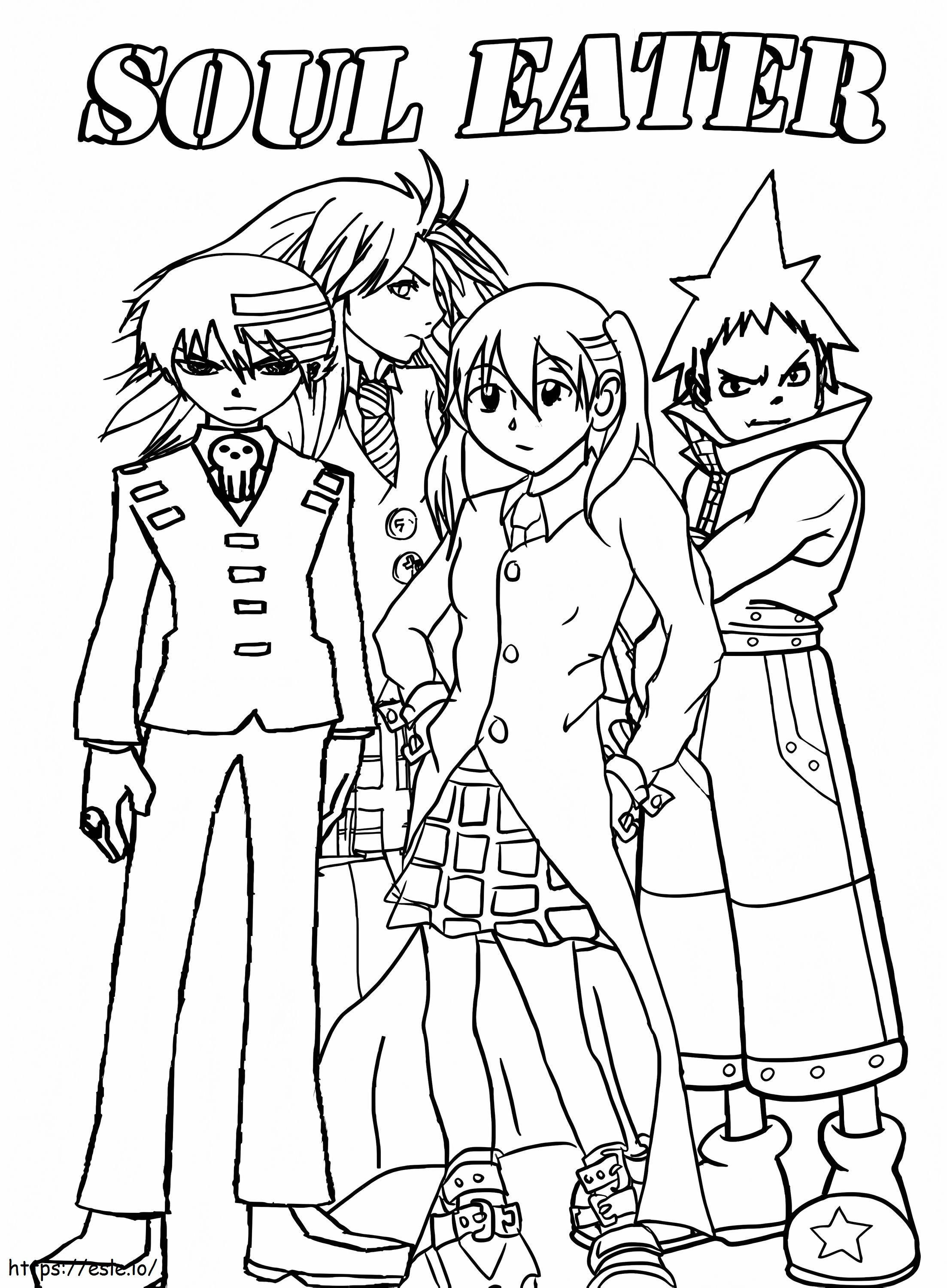 Soul Eater Movie Characters coloring page