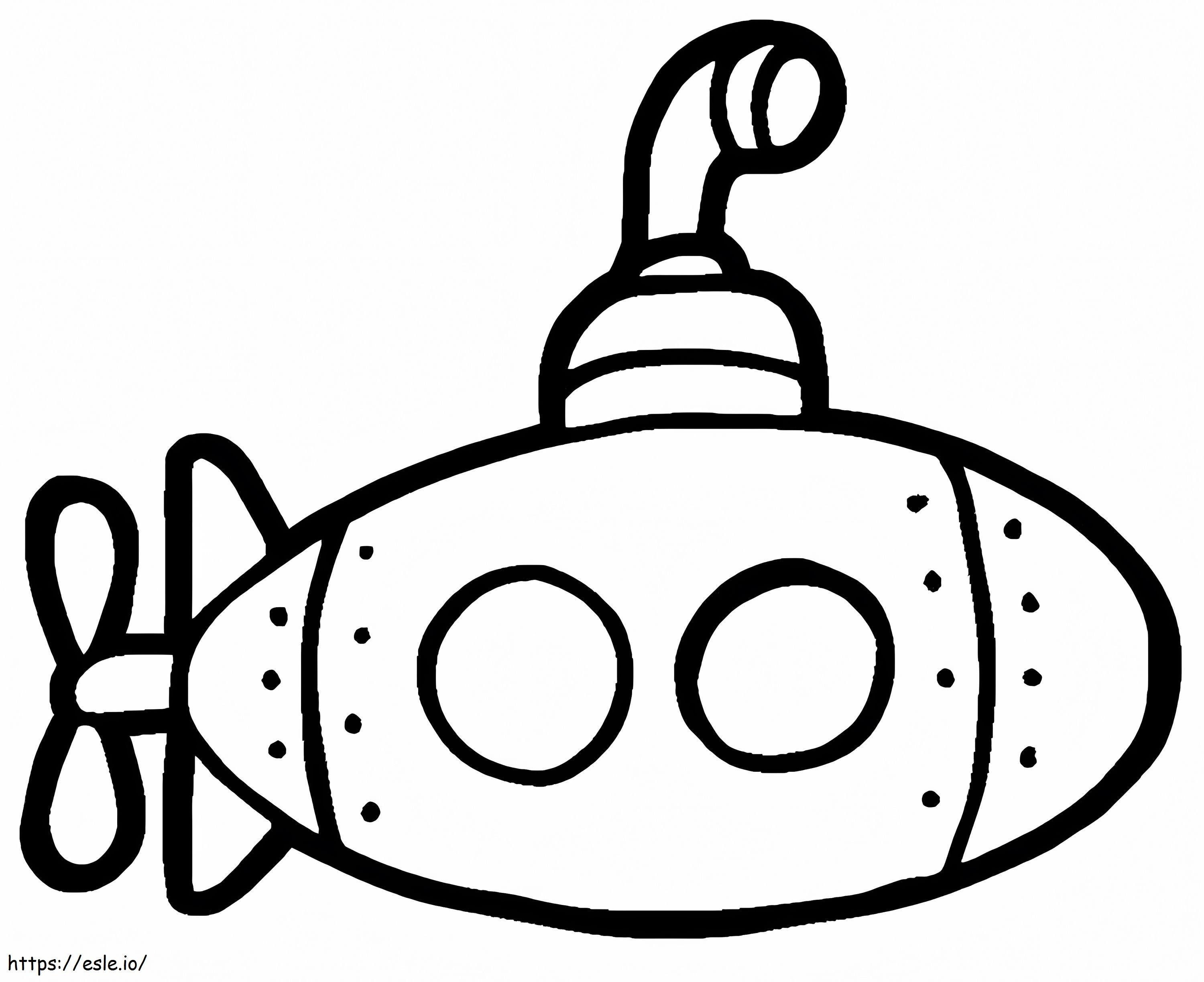 Submarine For Kids coloring page