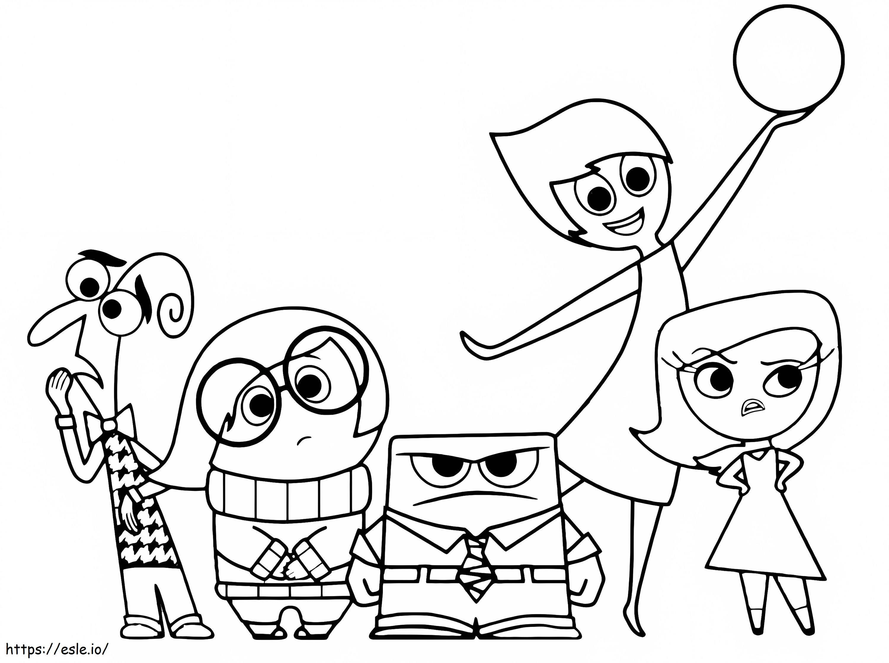 Characters From Inside Out 1 coloring page