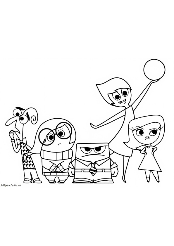 Characters From Inside Out 1 coloring page