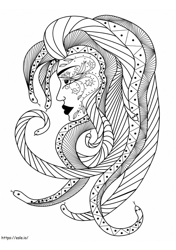 Mitologia Medusa para colorir