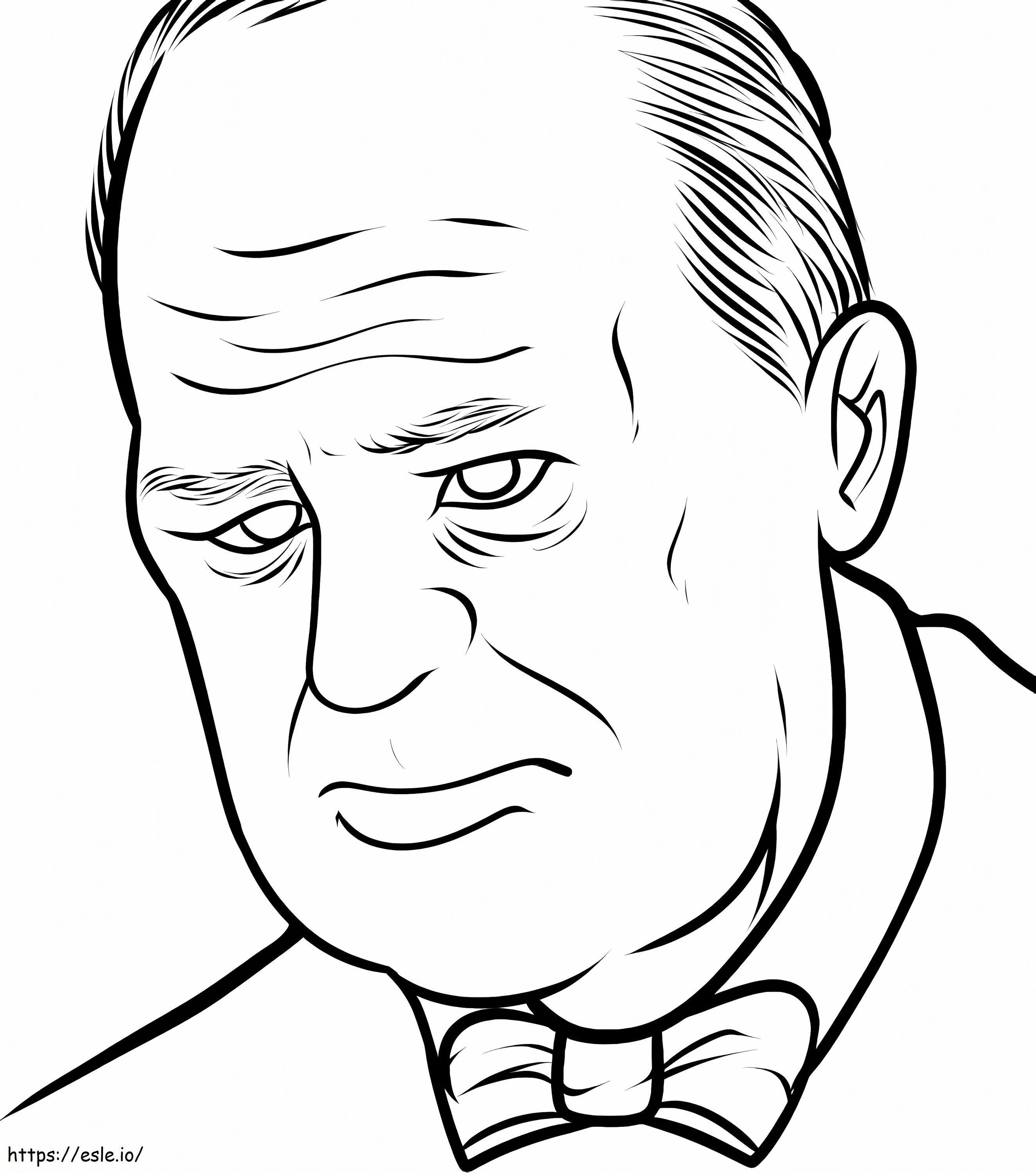 Winston Churchill 4 coloring page