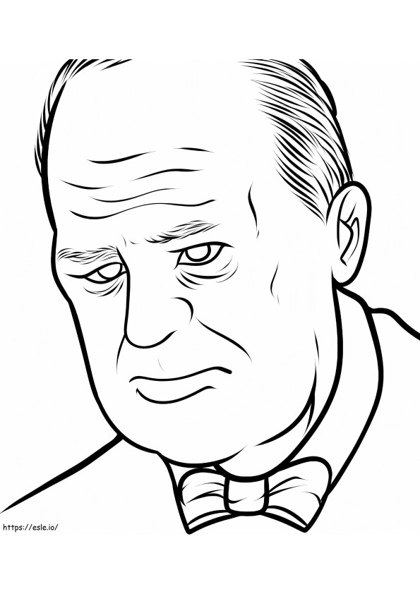 Coloriage Winston Churchill 4 à imprimer dessin