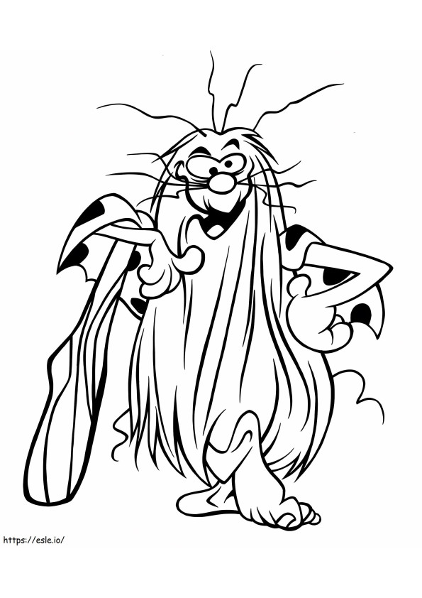Captain Awesome Caveman coloring page