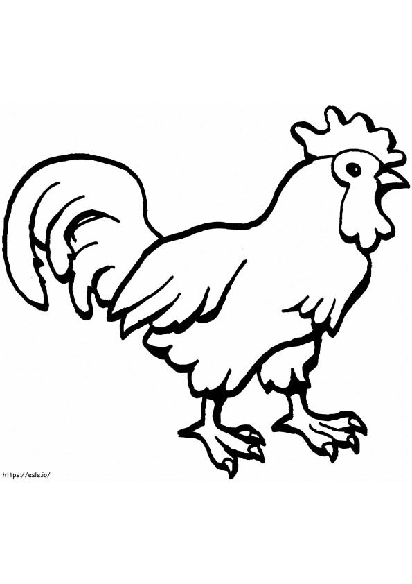 Immagine del gallo da colorare