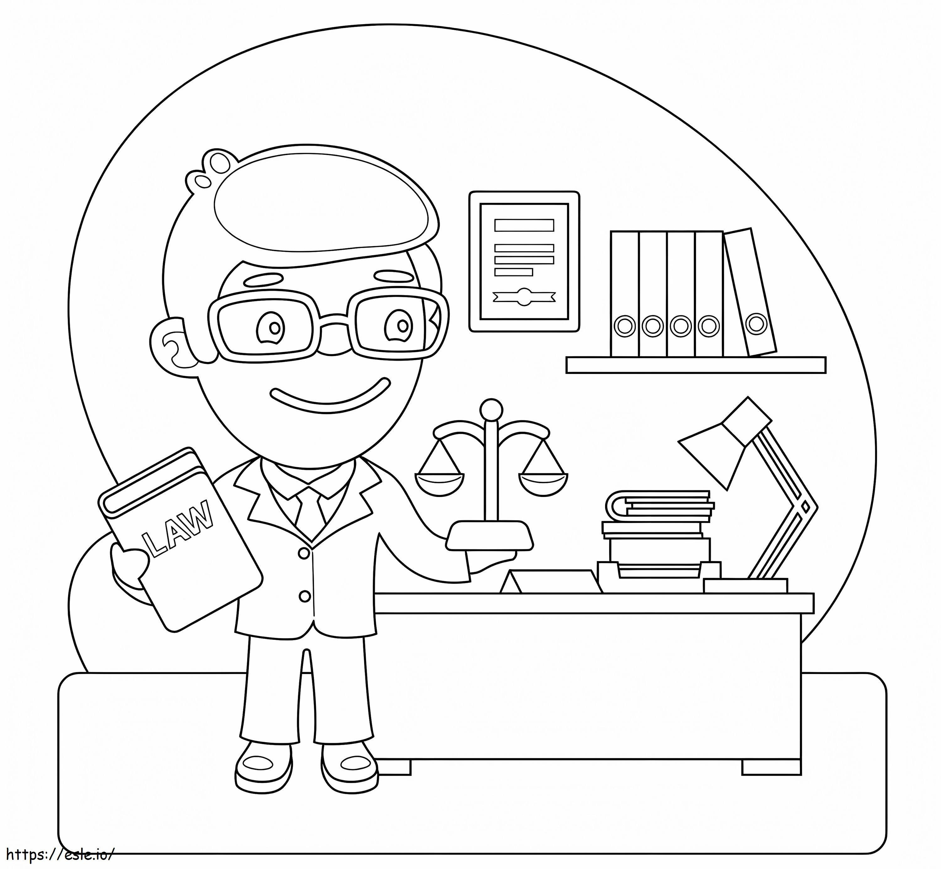 Cute Judge coloring page