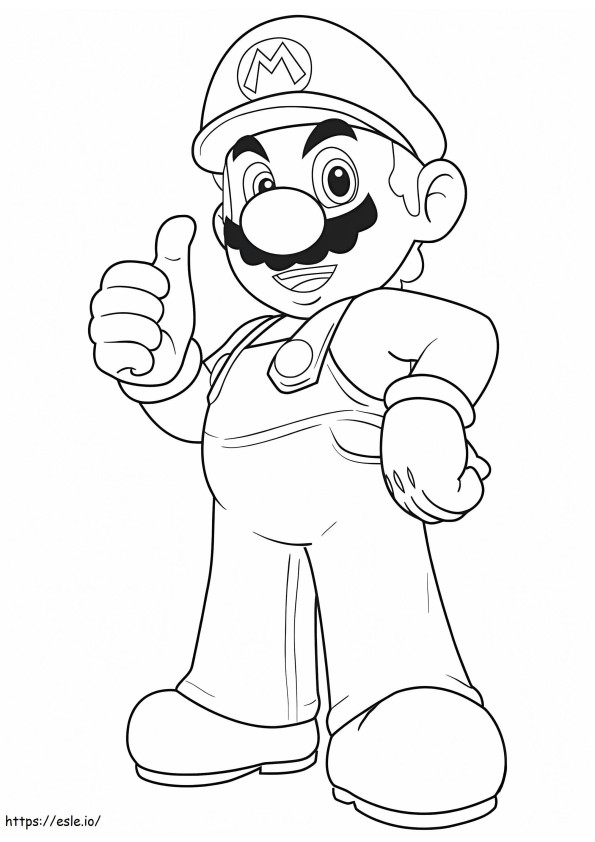 Cool Mario para colorir