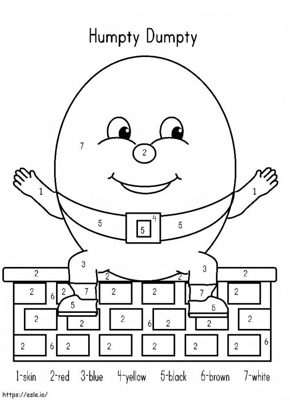 Coloriage Couleur Humpty Dumpty à imprimer dessin