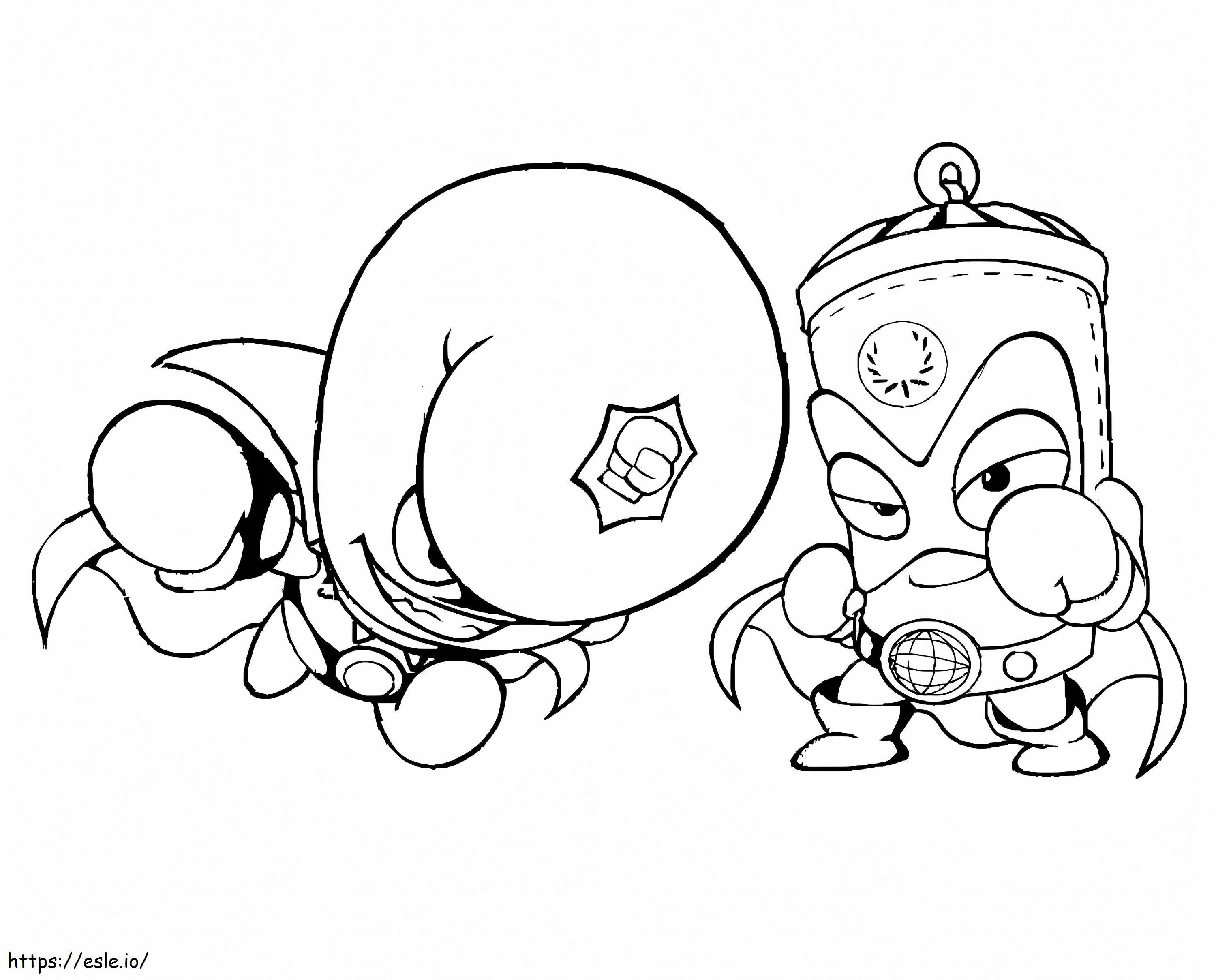 The Champ And Pow Power Superzings coloring page