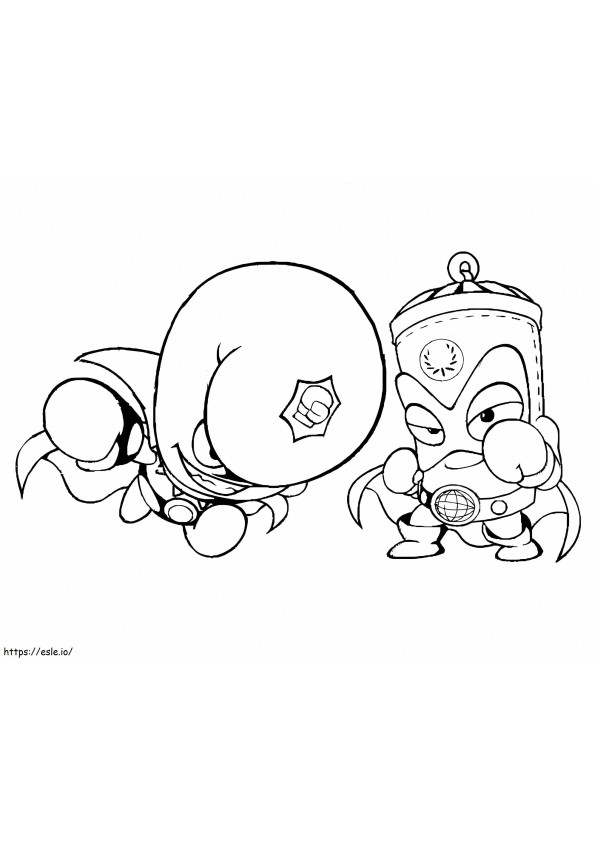The Champ And Pow Power Superzings coloring page