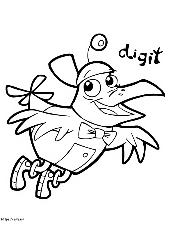 Digit From Cyberchase coloring page