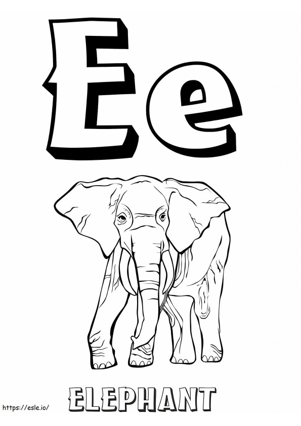 Letter E 6 coloring page